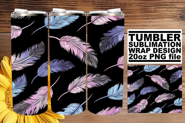 Psychedelic Plume Paradise Tumbler Wrap 20oz Discount
