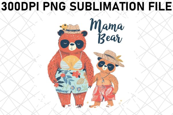 Mama Bear Warmth: Mother s Day Sublimation Graphic Online Sale