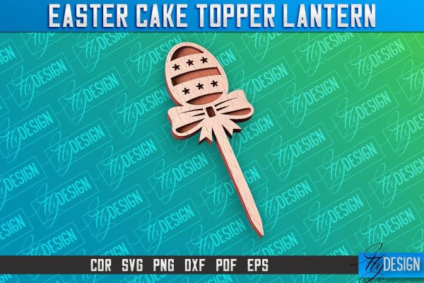 Easter Cake Topper Laser Cut | Happy Easter Design | CNC File For Discount
