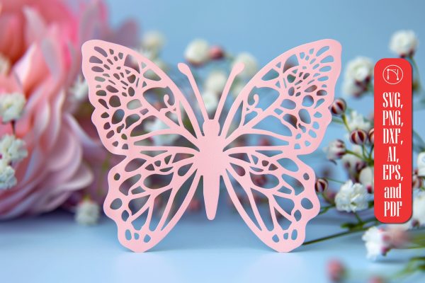 Butterfly Papercut Card Template SVG Sale