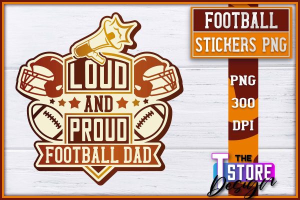 Football Sticker PNG Design | Football Mom PNG | Sports Mom PNG Fashion