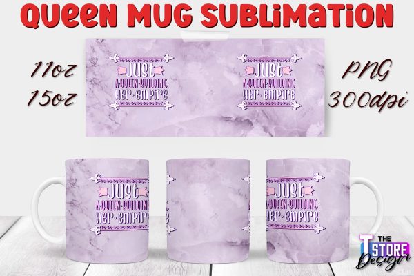 Queen Mug Sublimation | 11 Oz 15 Oz Mug Sublimation | PNG File Supply