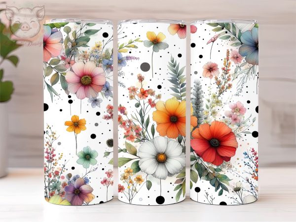 Daisies 20oz Tumbler Png, Sublimation Design, Daisy Flowers Tumbler Png, Digital Download PNG Hot on Sale
