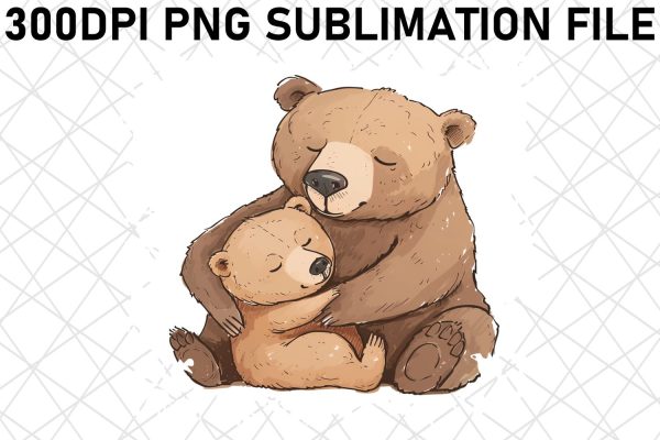 Mama Bear Affection: Mother s Day Sublimation PNG Online