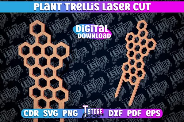 Plant Trellis Laser Cut | Laser Cut Design | CNC File on Sale