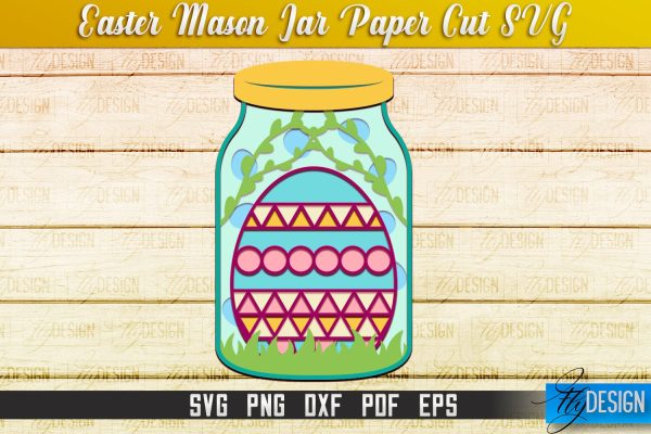 Easter Mason Jar SVG | Kitchen Design | SVG File Online Sale