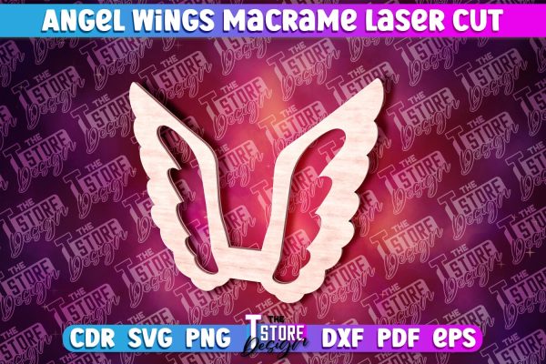 Angel Wings Macrame Laser Cut | Wings Laser Cut Design Online Sale