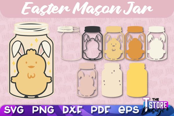 Easter Mason Jar SVG | Kitchen Design | SVG File For Discount