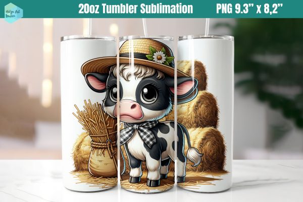 Farm Cow Tumbler 20oz Sublimation Supply