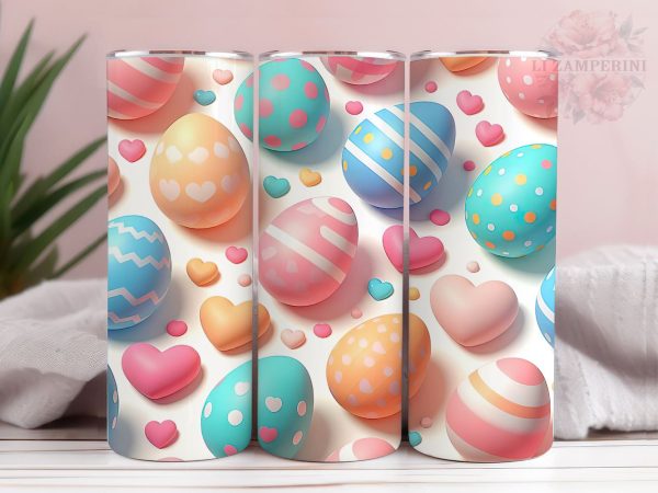 3D Easter Egg 20oz Tumbler Wrap PNG, Straight & Tapered Tumbler Wrap, Happy Easter Tumbler Wrap, Instant Digital Download Online now