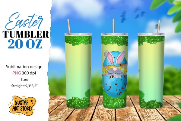 Easter tumbler sublimation. Cute easter gnome tumbler wrap Discount