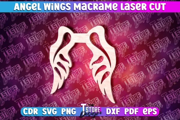 Angel Wings Macrame Laser Cut | Wings Laser Cut Design Fashion