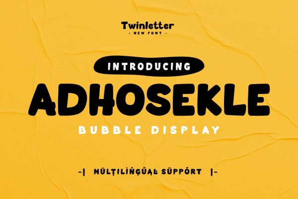 Adhosekle - Playful Display Font Supply