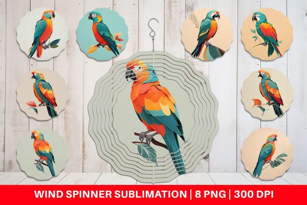 Wind Spinner Boho Bird Parrot on Sale
