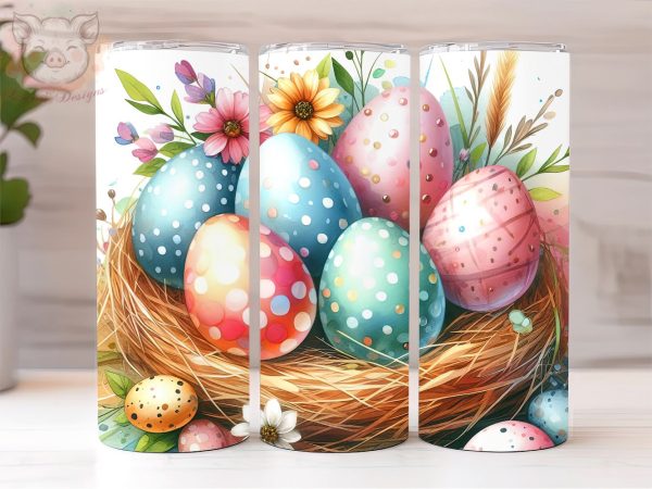 Easter Egg 20oz Tumbler Png, Sublimation Design, Happy Easter Tumbler Png, Digital Download PNG Online now