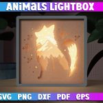 Animals Lightbox SVG Design | Paper Cut Design | SVG File For Discount - Image 4