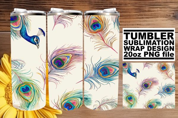 Spectrum Feather Bliss Tumbler Art 20oz For Sale