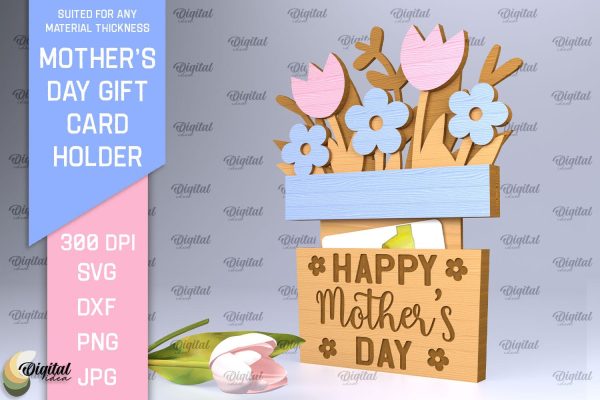 Mother`s Day SVG. Gift Сard Holder Laser Cut Online Hot Sale