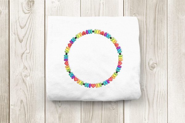Beaded Bracelet with Hearts Embroidery For Cheap