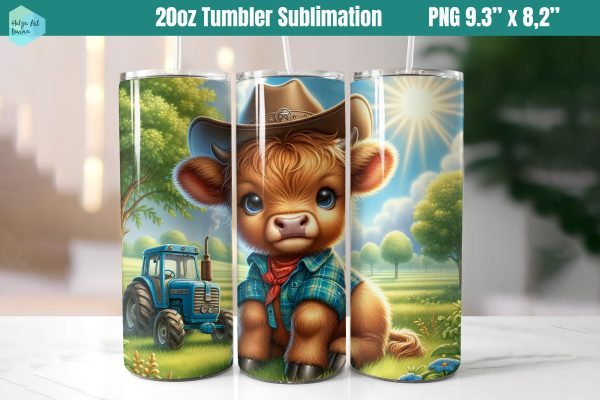 Farm Cow Tumbler 20oz Sublimation Fashion