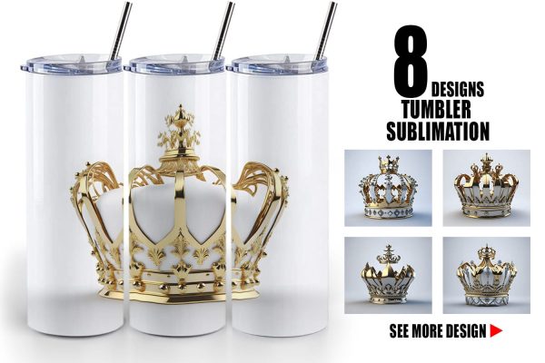 Tumbler Wrap King Crown Gold on Sale