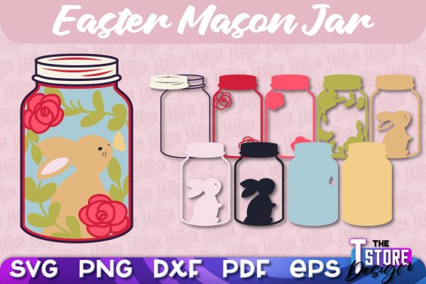 Easter Mason Jar SVG | Kitchen Design | SVG File Online