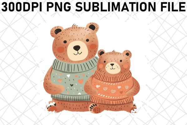 Mama Bear Warmth: Mother s Day Sublimation Design on Sale