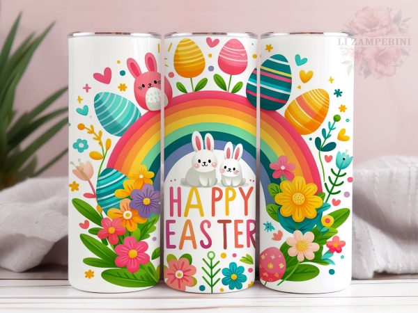 Happy Easter Day 20oz Tumbler Wrap PNG, Straight & Tapered Tumbler Wrap, Easter Bunny Tumbler Wrap, Instant Digital Download Fashion