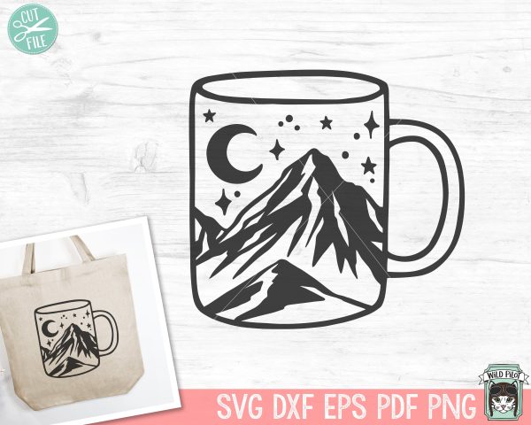 Coffee SVG, Coffee Mug Mountain Scene svg, Coffee Lover svg, Outdoors svg, Coffee and Camping svg, Coffee png, Coffee Cup svg, Teacup svg Online now