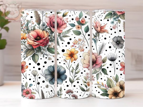 Daisies 20oz Tumbler Png, Sublimation Design, Daisy Flowers Tumbler Png, Digital Download PNG Hot on Sale