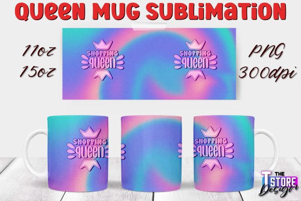 Queen Mug Sublimation | 11 Oz 15 Oz Mug Sublimation | PNG File on Sale