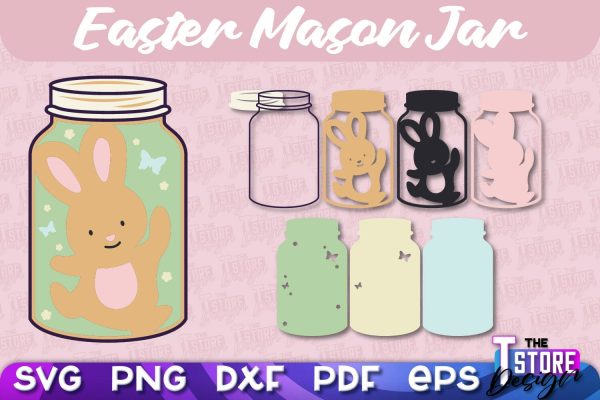 Easter Mason Jar SVG | Kitchen Design | SVG File Online