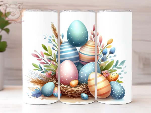 Easter Egg 20oz Tumbler Png, Sublimation Design, Happy Easter Tumbler Png, Digital Download PNG Online Hot Sale