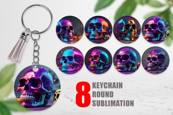 Keychain 3D Skull spooky Sale