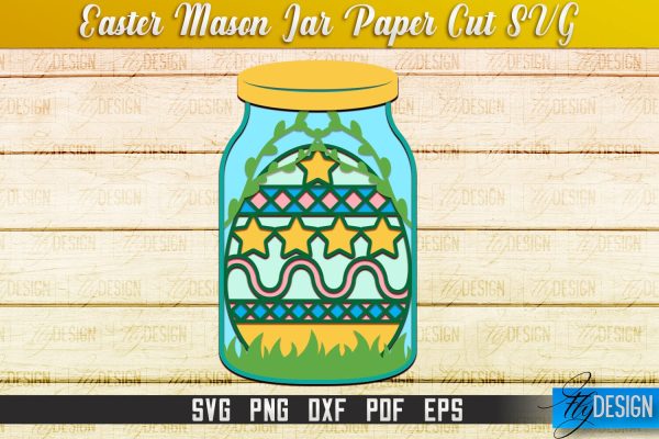 Easter Mason Jar SVG | Kitchen Design | SVG File For Discount