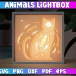 Animals Lightbox SVG Design | Paper Cut Design | SVG File For Discount - Image 5