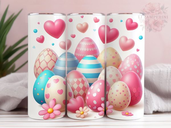 3D Easter Egg 20oz Tumbler Wrap PNG, Straight & Tapered Tumbler Wrap, Happy Easter Tumbler Wrap, Instant Digital Download Cheap