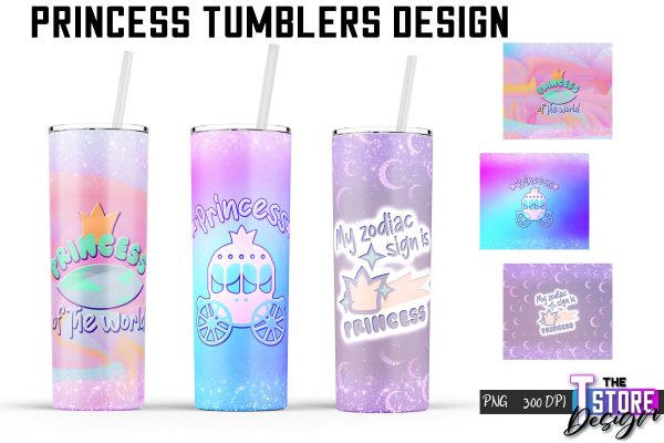 Princess Tumblers | Princess Tumbler Sublimation | PNG 20 Oz | Tumbler Wrap For Cheap