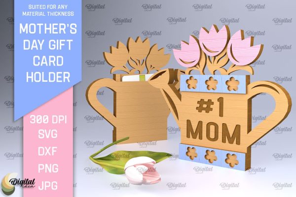Mother`s Day SVG. Gift Сard Holder Laser Cut Cheap