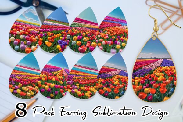 Earring Teardrop Tulip Flower Fields Online
