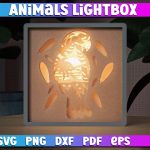 Animals Lightbox SVG Design | Paper Cut Design | SVG File For Discount - Image 3
