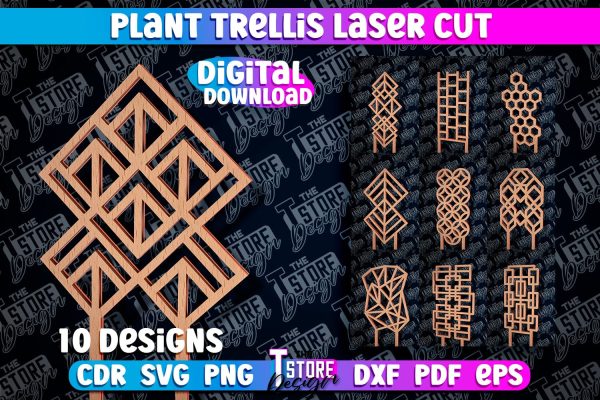 Plant Trellis Laser Cut | Laser Cut Design | CNC File Hot on Sale