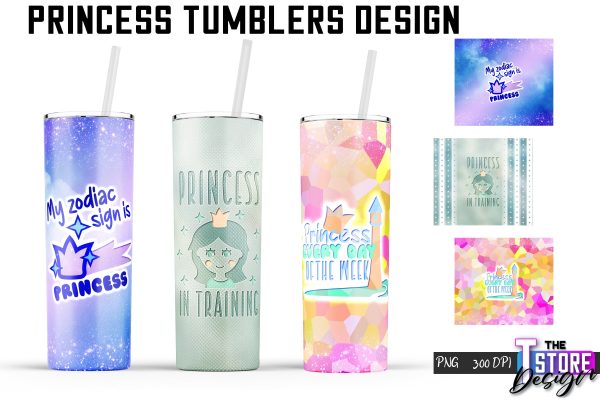 Princess Tumblers | Princess Tumbler Sublimation | PNG 20 Oz | Tumbler Wrap For Sale