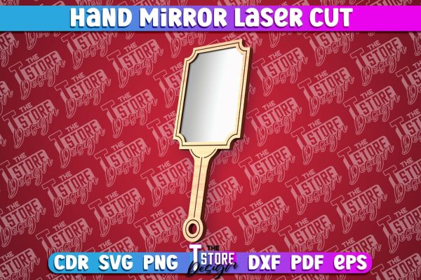 Hand Mirror Laser Cut | Home Design | CNC Files on Sale