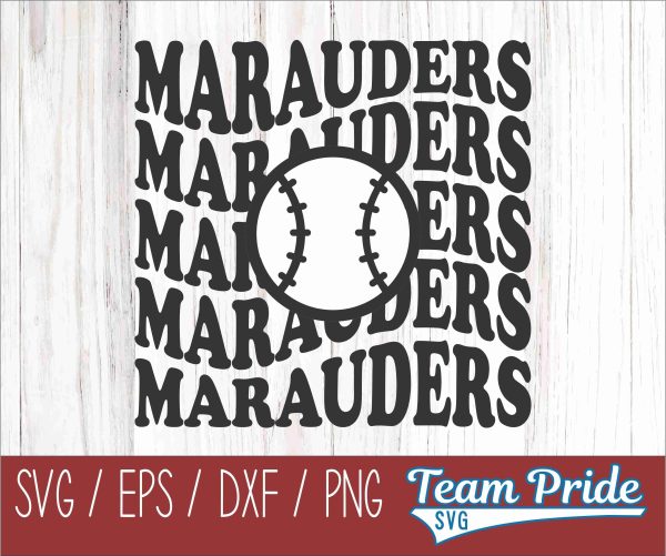 Marauders Baseball SVG Digital Download Printable - SVG, EPS, DXF, PNG For Cheap