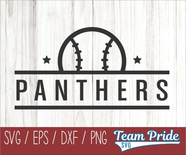 Panthers Baseball SVG Digital Download Printable - SVG, EPS, DXF, PNG Supply