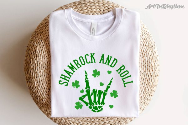 St. Patrick shamrock and roll svg on Sale
