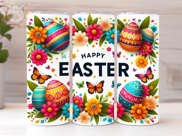 Happy Easter 20oz Tumbler Png, Cute Easter Day Png, Sublimation Design, Watercolor Easter Egg Tumbler Png, Digital Download PNG Sale