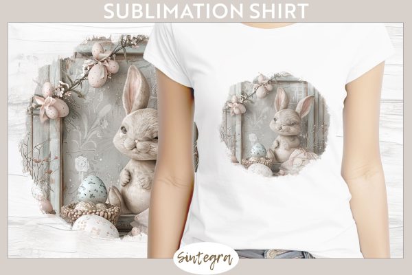 Easter Bunny v17 T-shirt Sublimation For Sale