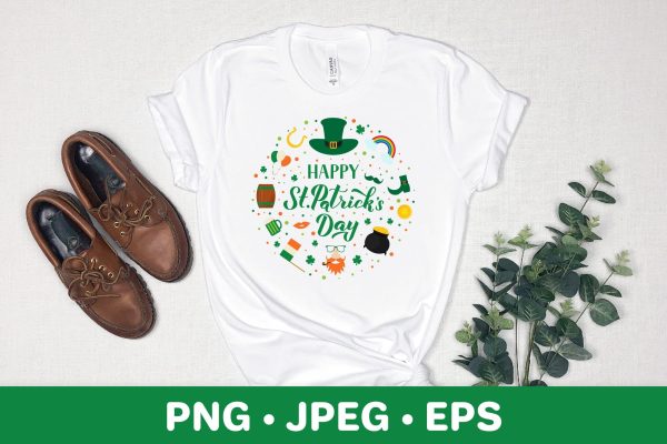 Happy St. Patrick’s Day round sign sublimation. Shirt design Online now